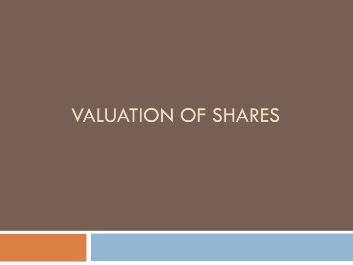 valuation of shares