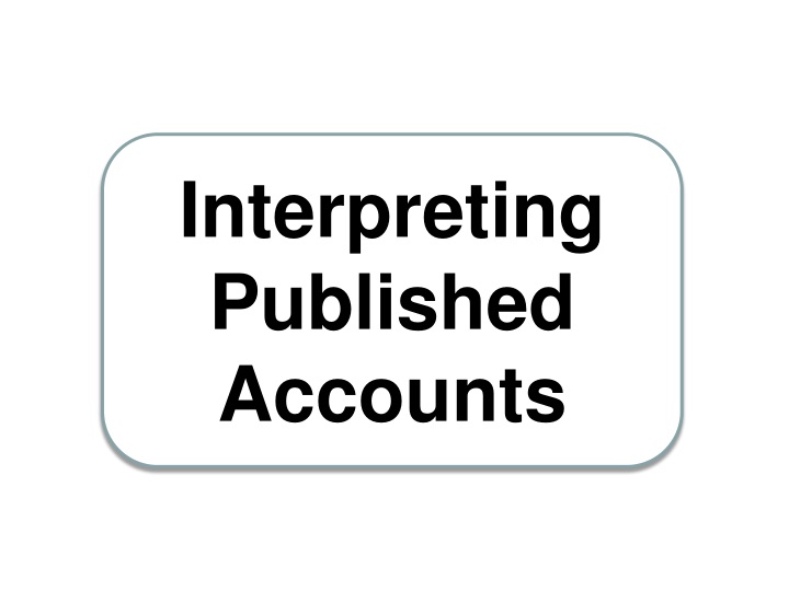 interpreting published accounts
