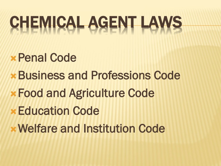 chemical agent laws