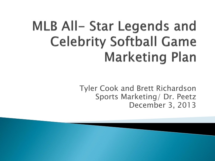 mlb all star legends and celebrity softball game marketing plan