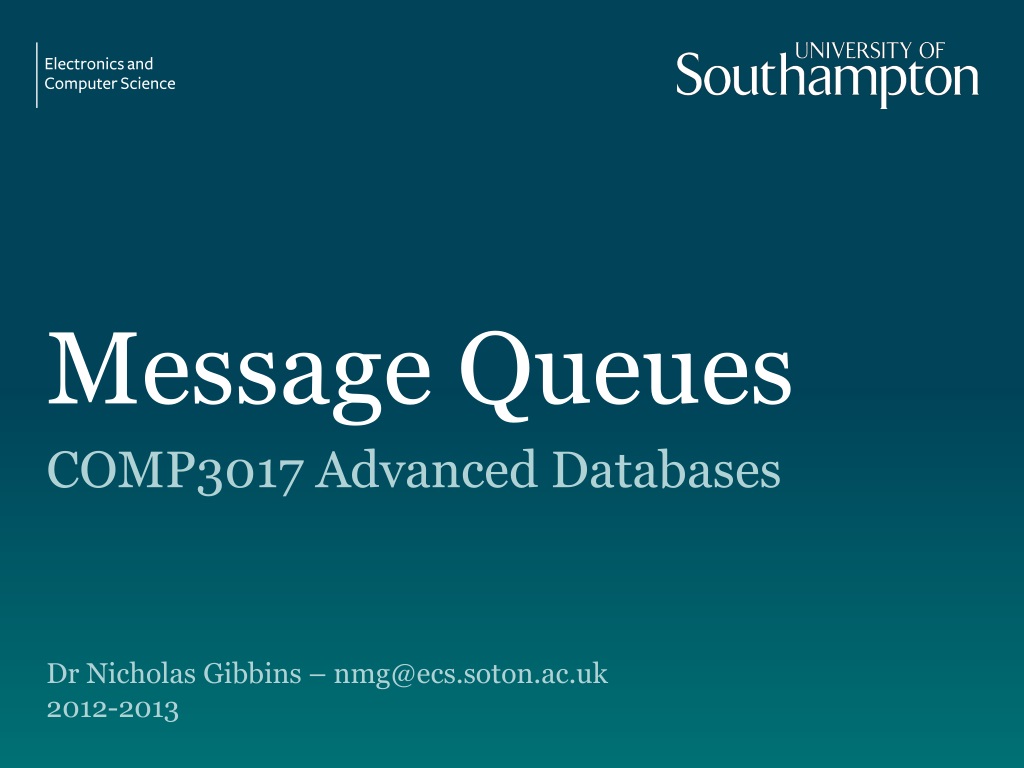 PPT - Message Queues PowerPoint Presentation, free download - ID:1516073