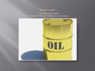 What is oil?