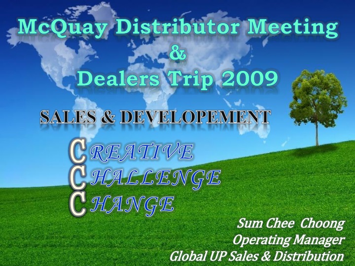 mcquay global distributor meeting dealers trip