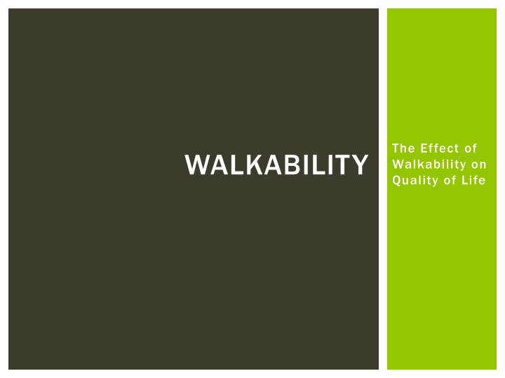 walkability