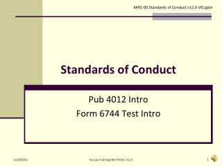 Standards of Conduct