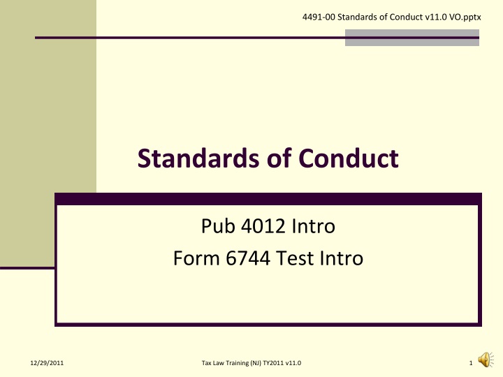 standards of conduct