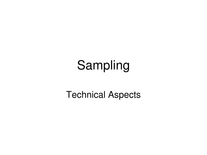 sampling