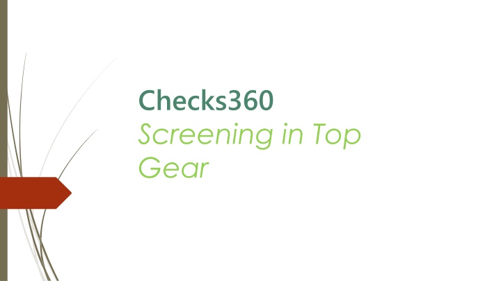 checks360 screening in top gear