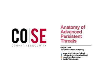 Anatomy of Advanced Persistent Threats