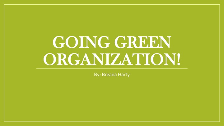 going green organization
