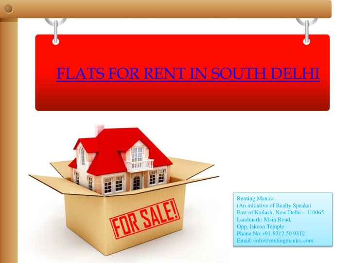 flats for rent in south delhi