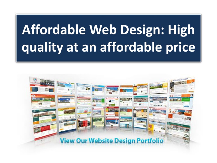 affordable web design high quality at an affordable price