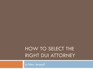 What Factors Should Someone Charged With DUI Consider When C