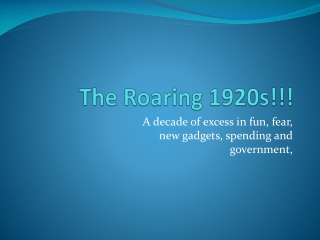 the roaring 1920s