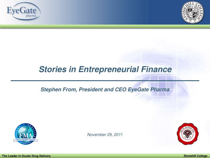 stories in entrepreneurial finance