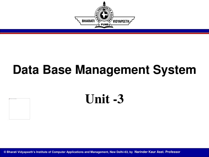 data base management system unit 3