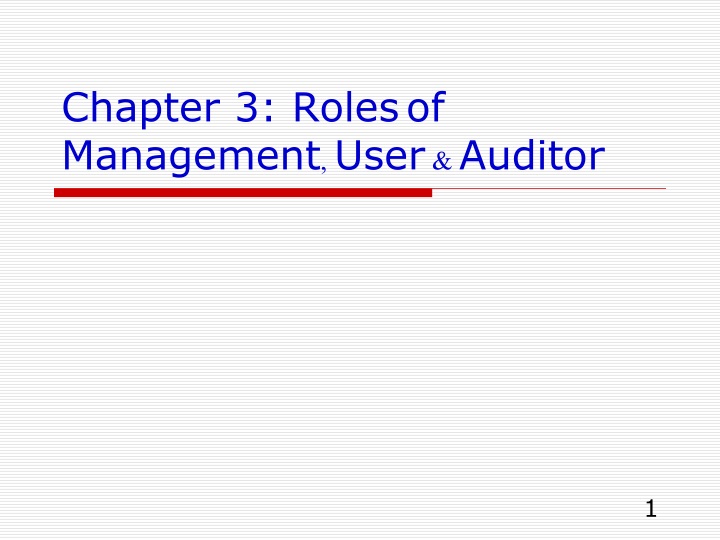 chapter 3 roles of management user auditor