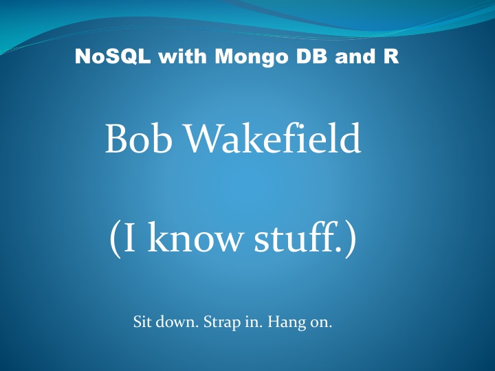 nosql with mongo db and r