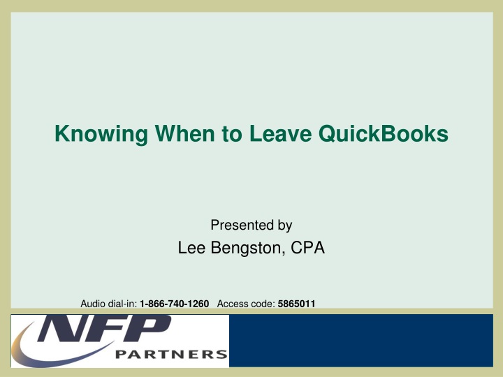 knowing when to leave quickbooks