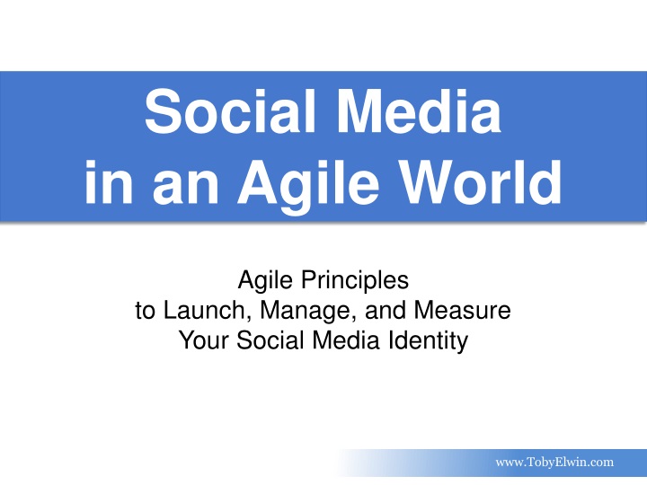 social media in an agile world