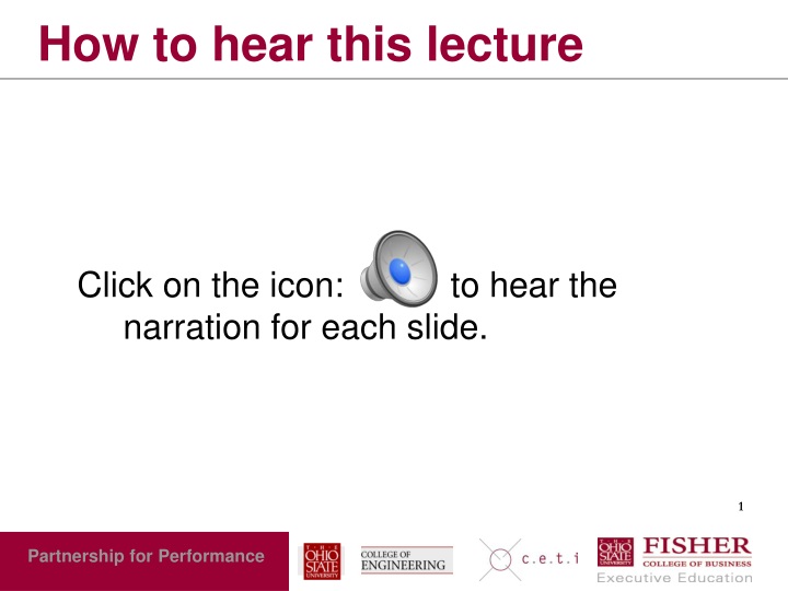 how to hear this lecture