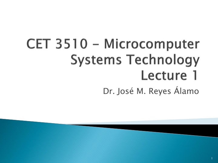 cet 3510 microcomputer systems technology lecture 1