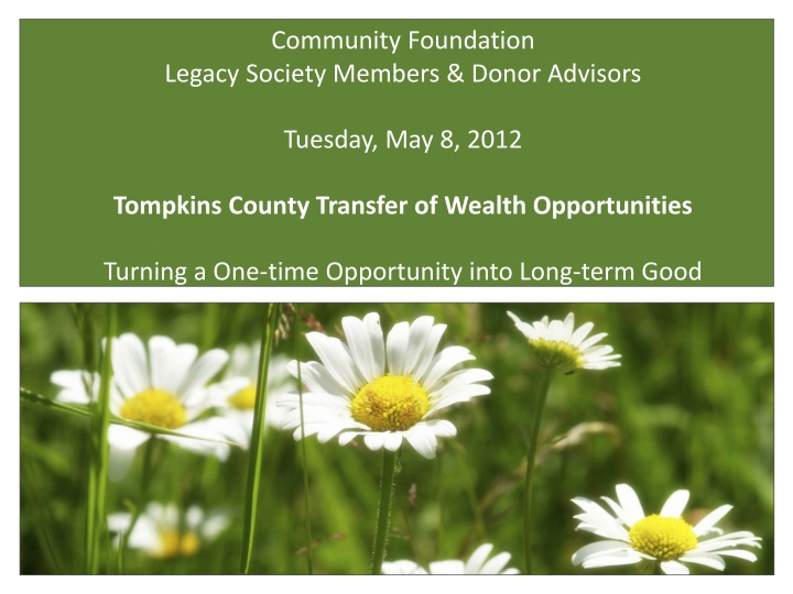 community foundation legacy society members donor