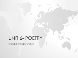 Unit 6- Poetry