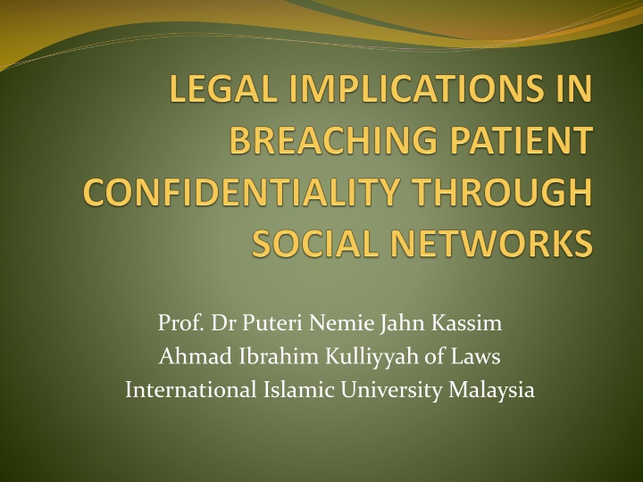legal implications in breaching patient confidentiality through social networks