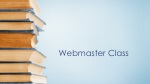 Webmaster Class - slide 1