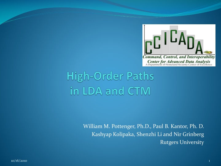 high order paths in lda and ctm