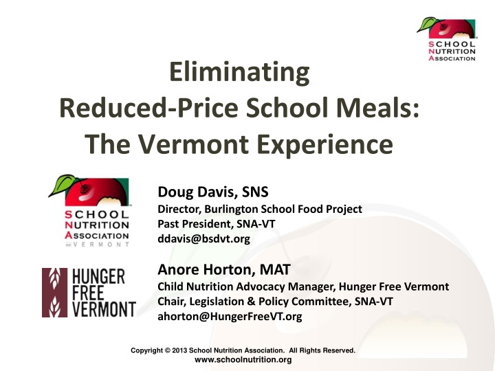 eliminating reduced price school meals the vermont experience