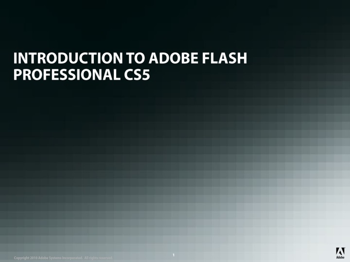 introduction to adobe flash professional cs5