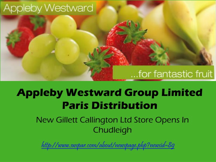 appleby westward group limited paris distribution