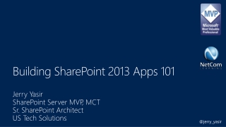 Building SharePoint 2013 Apps 101