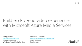 Build end-to-end video experiences with Microsoft Azure Media Services