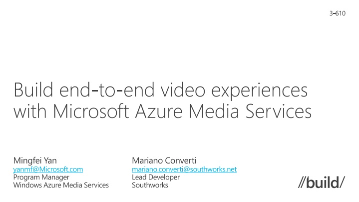 build end to end video experiences with microsoft azure media services