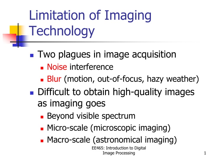 limitation of imaging technology