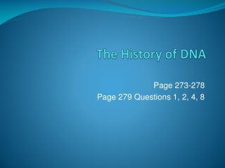 The History of DNA