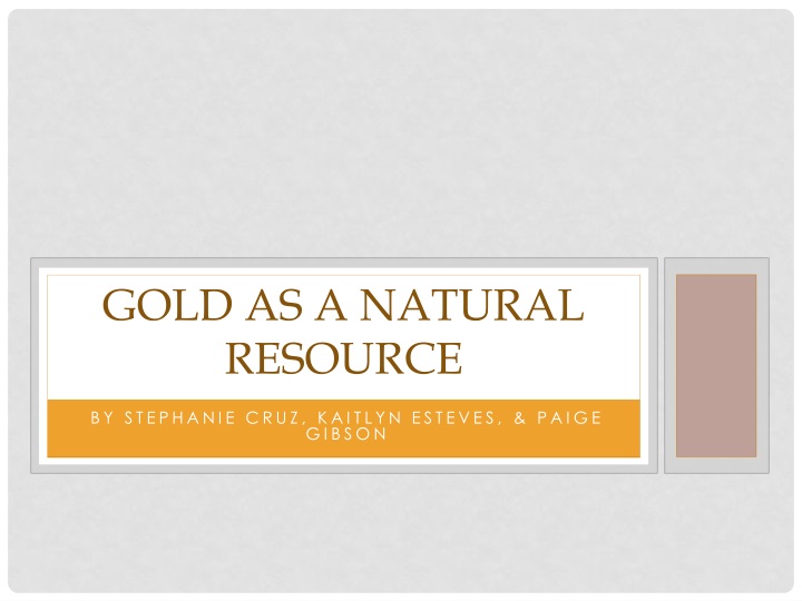 gold as a natural resource