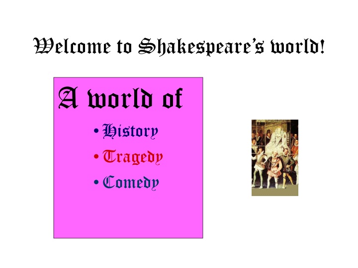 welcome to shakespeare s world