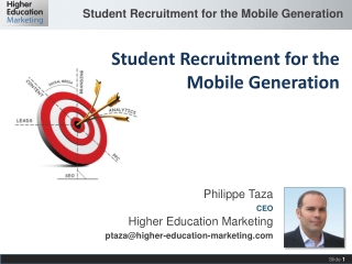 Philippe Taza CEO Higher Education Marketing ptaza@higher-education-marketing