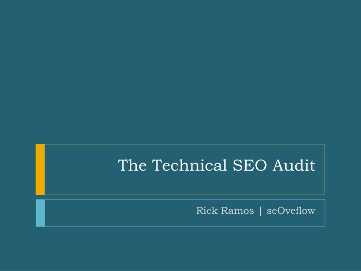 the technical seo audit