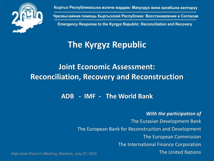 the kyrgyz republic joint economic assessment