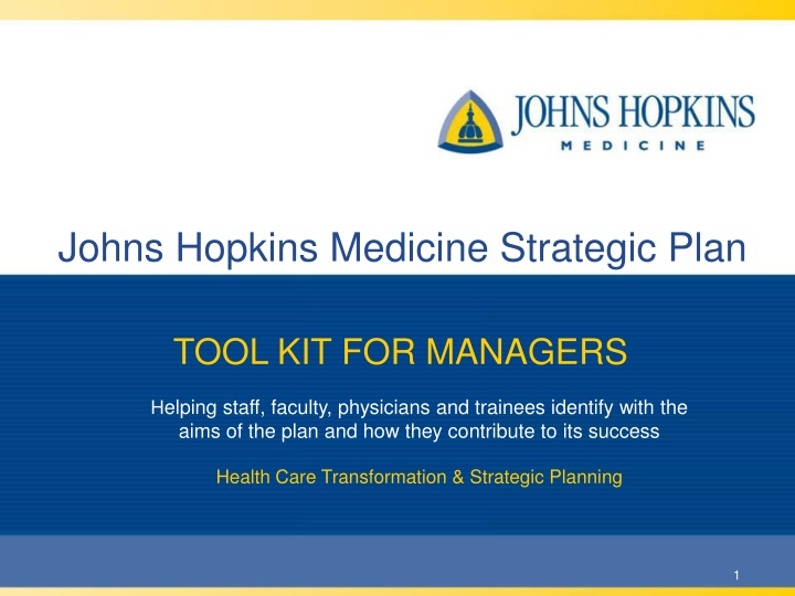 johns hopkins medicine strategic plan