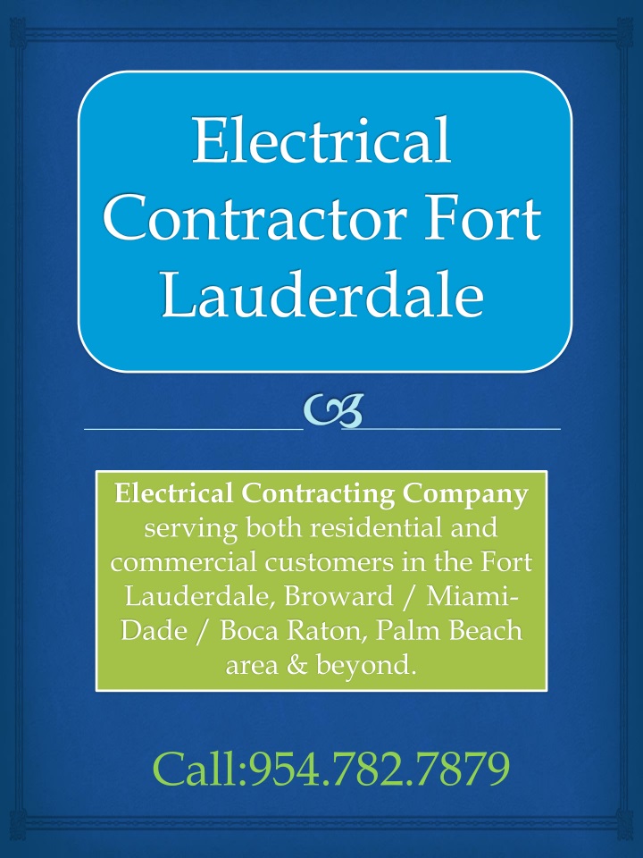 electrical contractor fort lauderdale