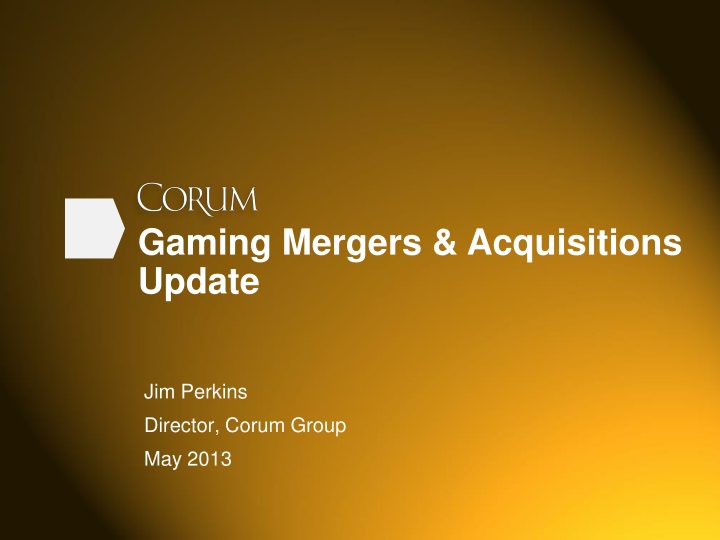 gaming mergers acquisitions update