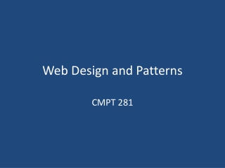 Web Design and Patterns