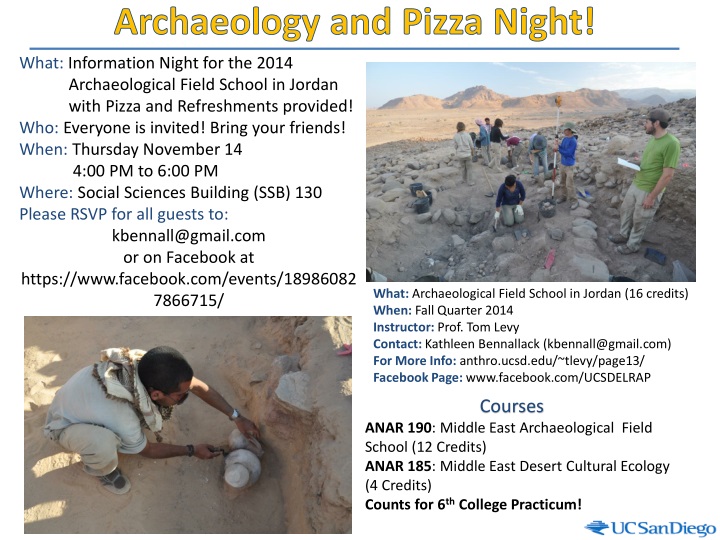 archaeology and pizza night