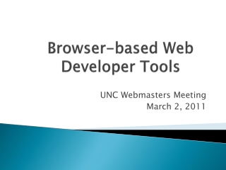 Browser-based Web Developer T ools